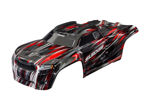 Traxxas 9511-RED Body SLEDGE - Red Complete