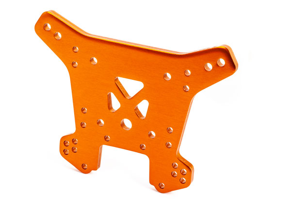 Traxxas 9538T Shock tower, Rear, 6061-T6 aluminum (orange-anodized) - TRA9538T