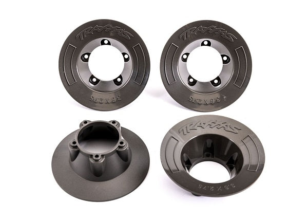 Traxxas 9569A Wheel covers, - Gray (4) (fits #9572 Wheels)