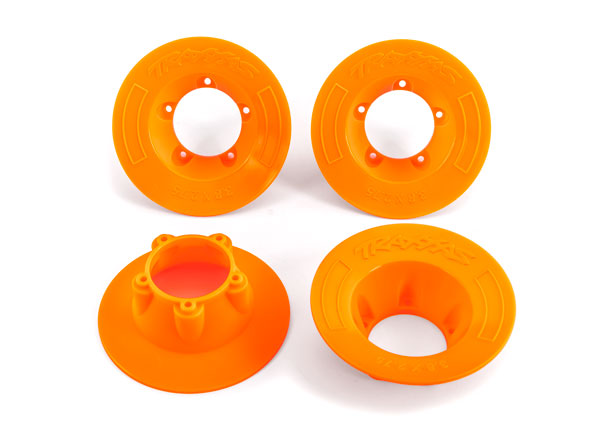 Traxxas 9569T Wheel covers, orange (4) (fits #9572 Wheels)