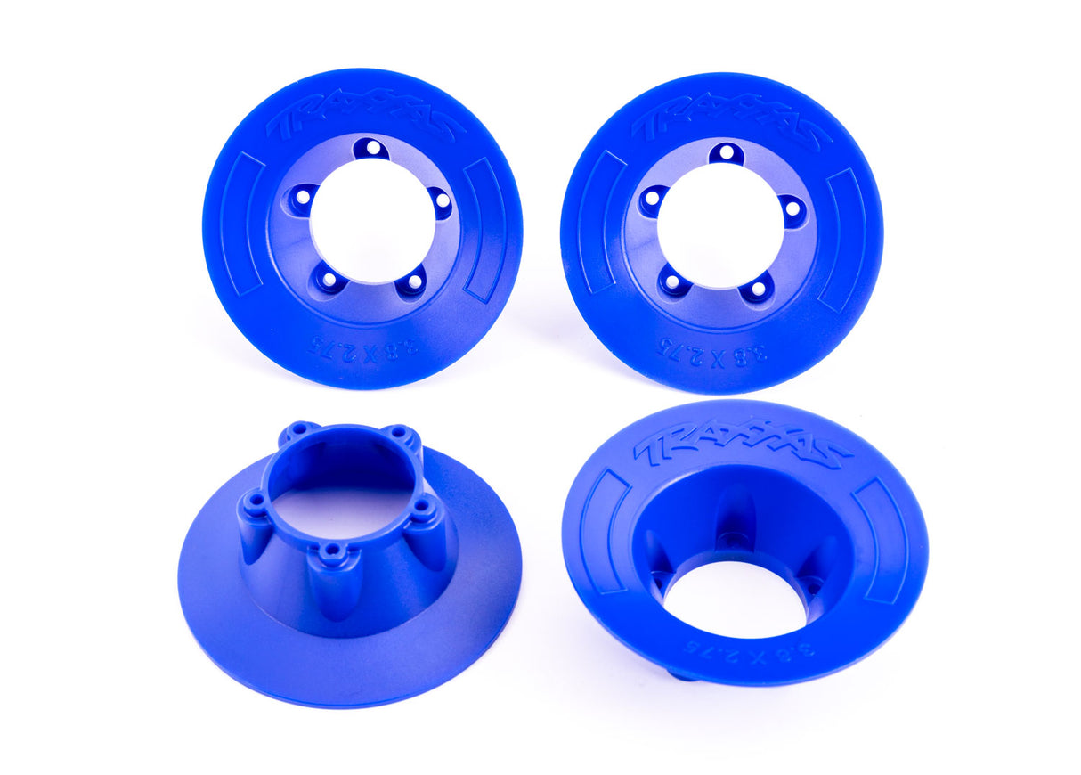Traxxas 9569X Wheel covers, - Blue (4) (fits #9572 Wheels)