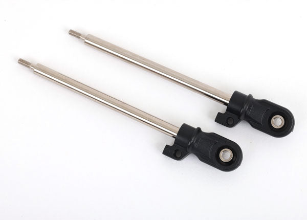 Traxxas 9662 Shock shaft, 80mm (GT-Maxx) (steel, chrome finish) (2) (assembled with rod ends and steel hollow balls) - TRA9662