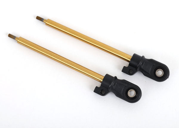 Traxxas 9662T Shock shaft, 80mm (GT-Maxx) (TiN-coated) (2) (assembled with rod ends and steel hollow balls) - TRA9662T