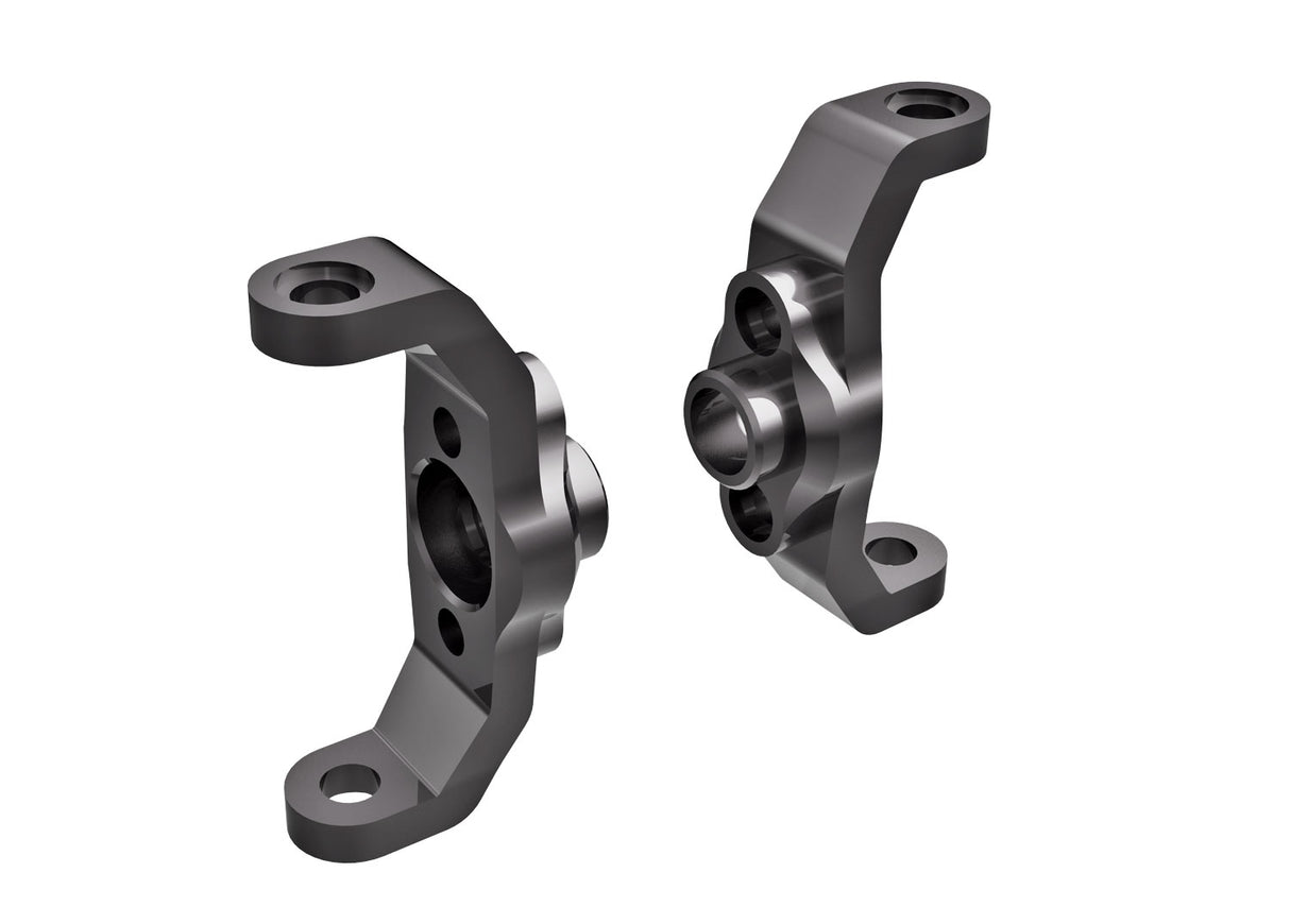 Traxxas 9733-GRAY Caster blocks, 6061-T6 aluminum (dark titanium-anodized) (left & right) - TRA9733-GRAY