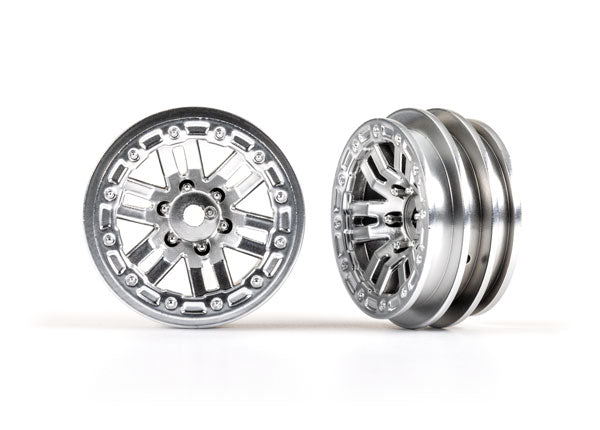 Traxxas 9768-SATIN Wheels, 1.0' (satin chrome) (2) - TRA9768-SATIN
