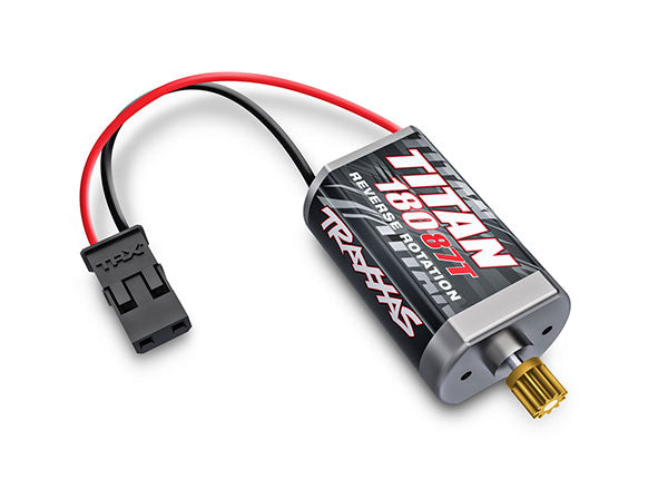 Traxxas 9775 Motor, Titan 87T (87-turn, 180 size)/ pinion gear, 11-tooth (metal) - TRA9775