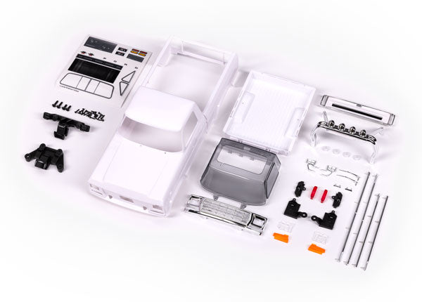 Traxxas 9812 Body,  Ford F-150 Truck (1979), Complete (unassembled) (white, requires painting) (includes grille, side mirrors, door handles, roll bar, windshield wipers, side trim, & clipless Mounting) (requires #9834 Front & Rear bumpers)
