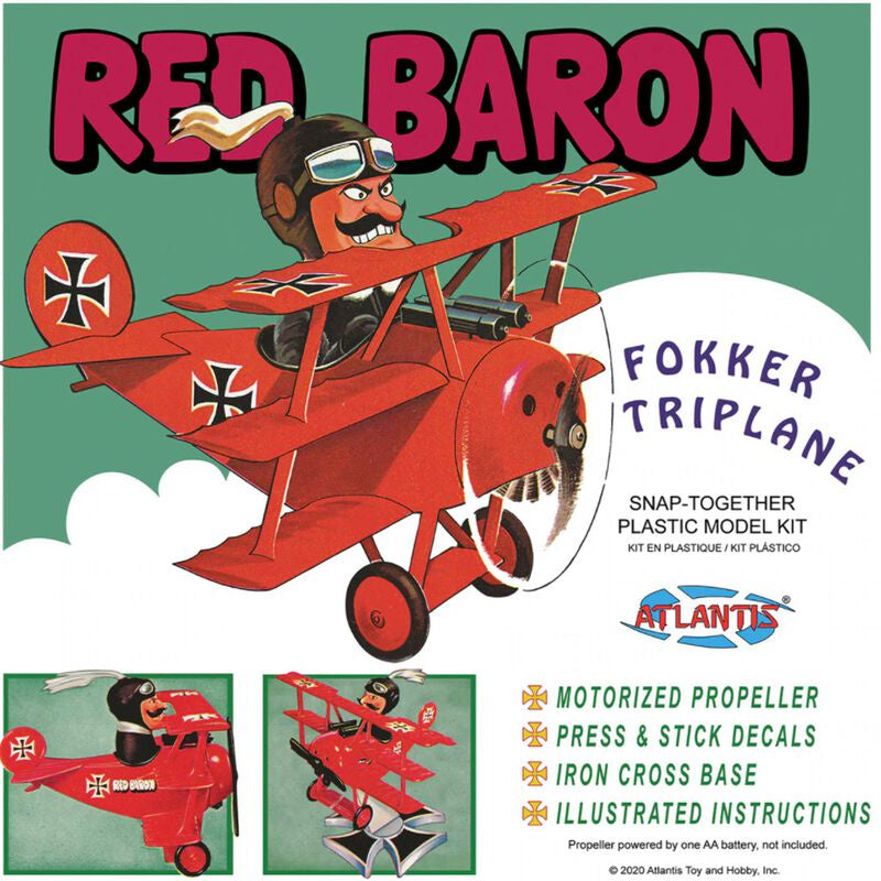 Atlantis Models Red Baron Fokker Tri Plane (Snap)