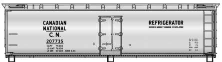 Accurail HO 	40' Wood Reefer - Kit -- Canadian National #207735 (gray)