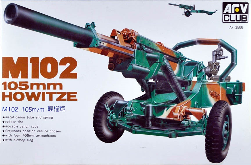 AFV Club 1:35 M102 105mm Howitzer Plastic Model Kiet