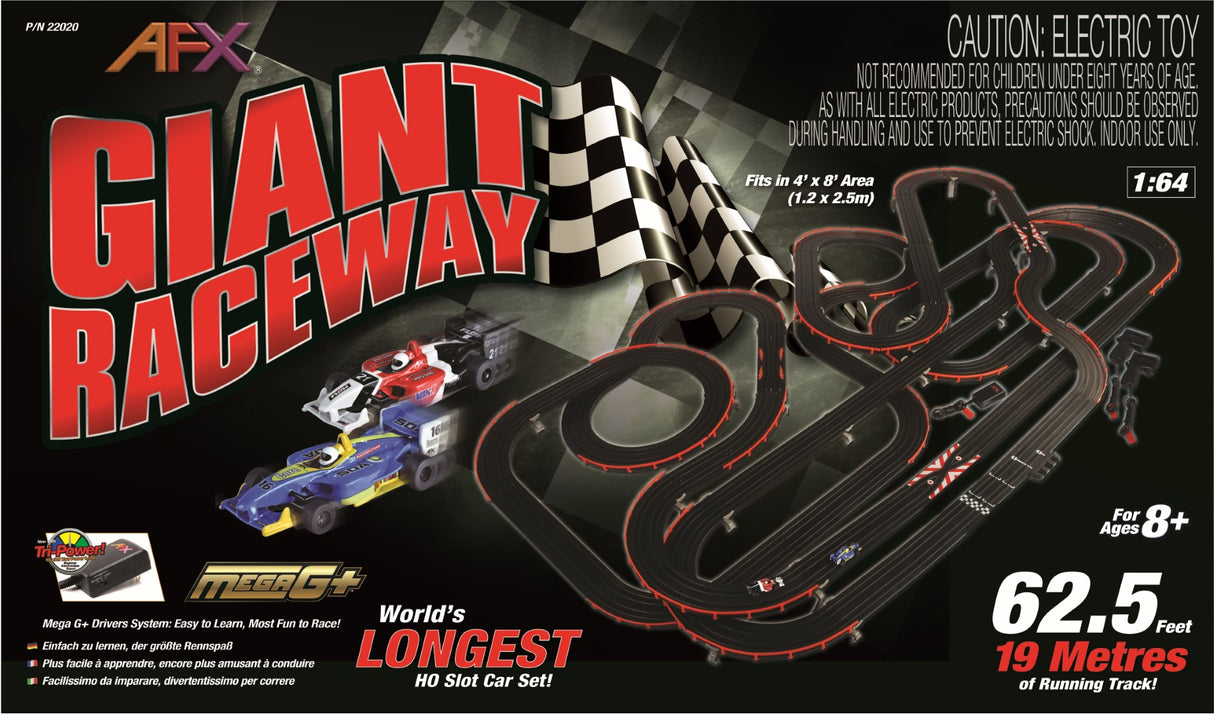 AFX Racing HO (1/64) Giant Raceway Slot Car Set - #22020