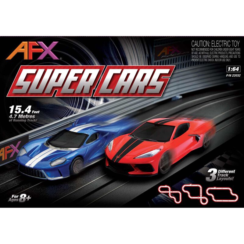 AFX Racing HO (1/64) Super Cars Slot Car Set - #22032