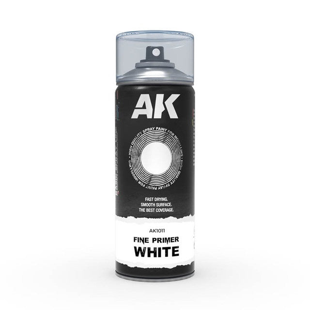 Fine White Primer Lacquer Spray 400ml AK Interactive