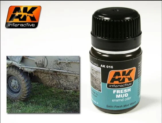 AK Interactive Fresh Mud Enamel Paint 35ml Bottle - AKI16