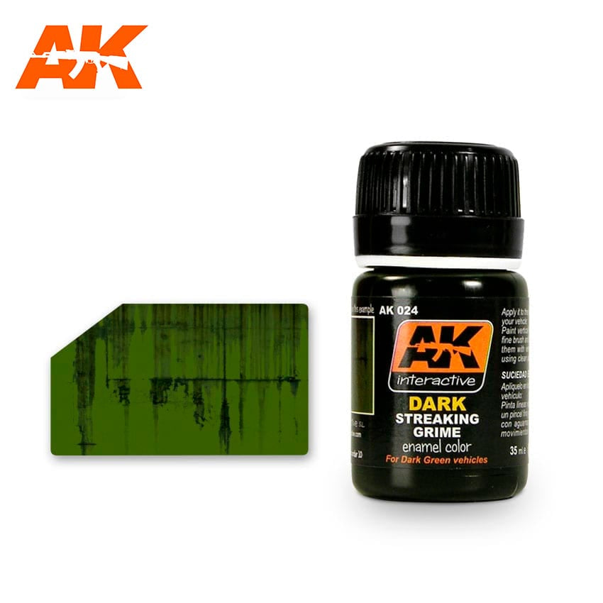 AK Interactive Dark Streaking Grime Enamel Paint 35ml Bottle - AKI24