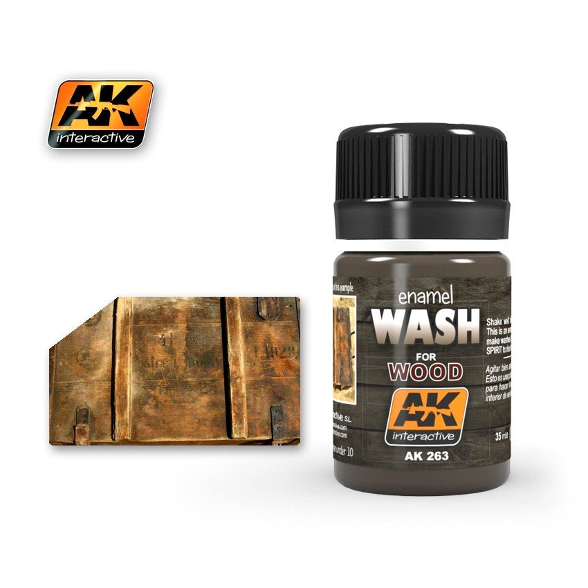 AK Interactive Wash for Wood Enamel Paint 35ml Bottle - AKI263