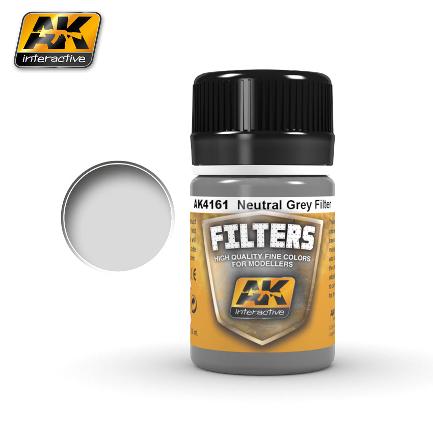 AK Interactive Neutral Grey Filter Enamel Paint 35ml Bottle - AKI4161