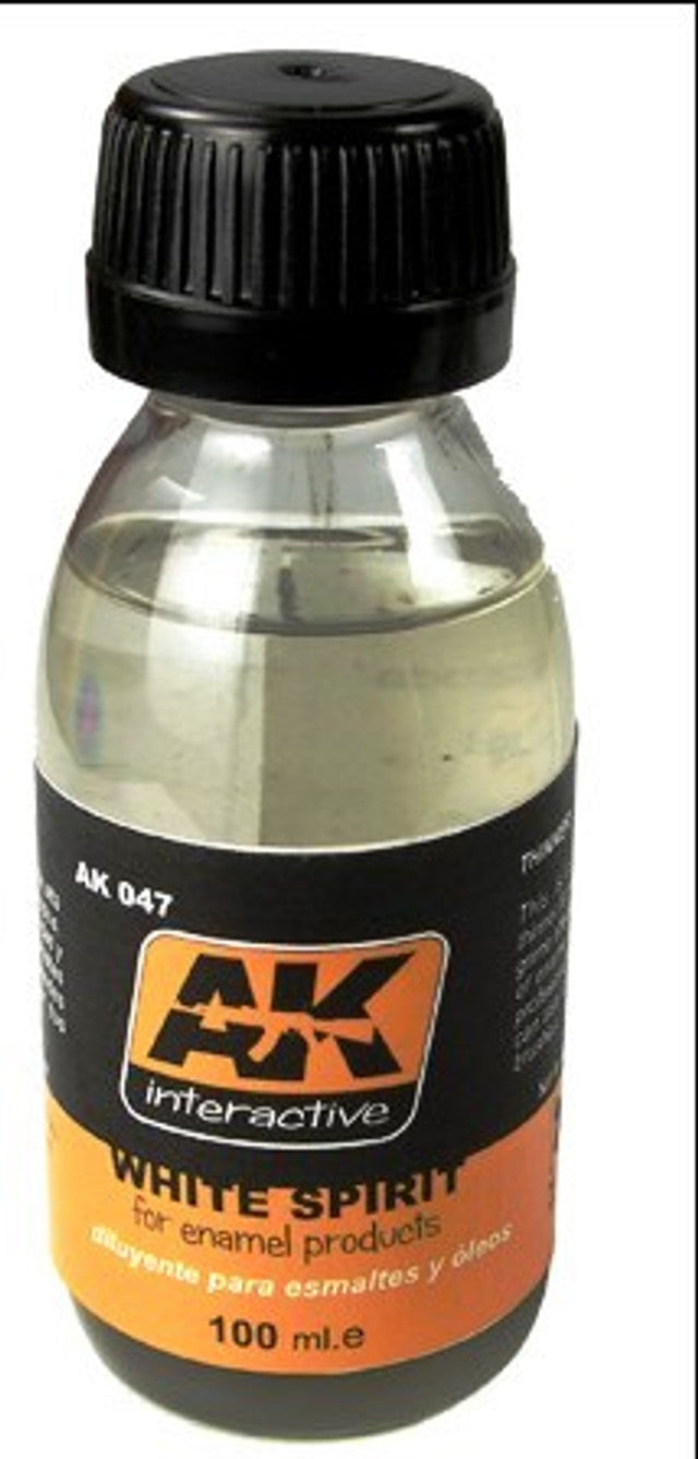 AK Interactive White Spirit Enamel Thinner 100ml Bottle - AKI47