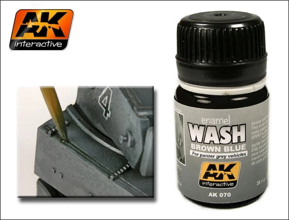 AK Interactive Brown Blue Wash Enamel Paint 35ml Bottle - AKI70