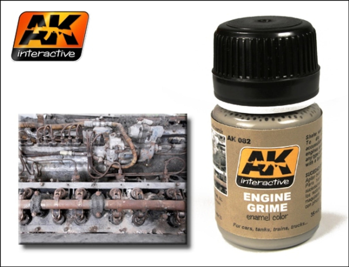 AK Interactive Engine Grime Enamel Paint 35ml Bottle - AKI82