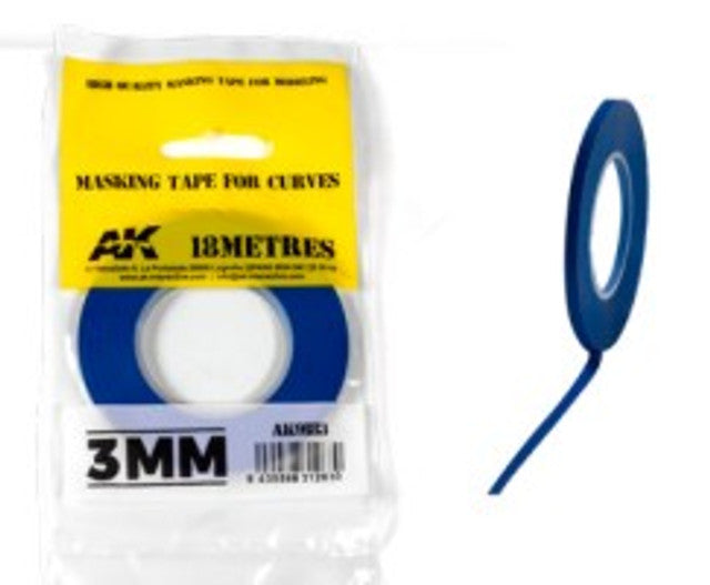 BLUE MASKING TAPE FOR CURVES 3MM