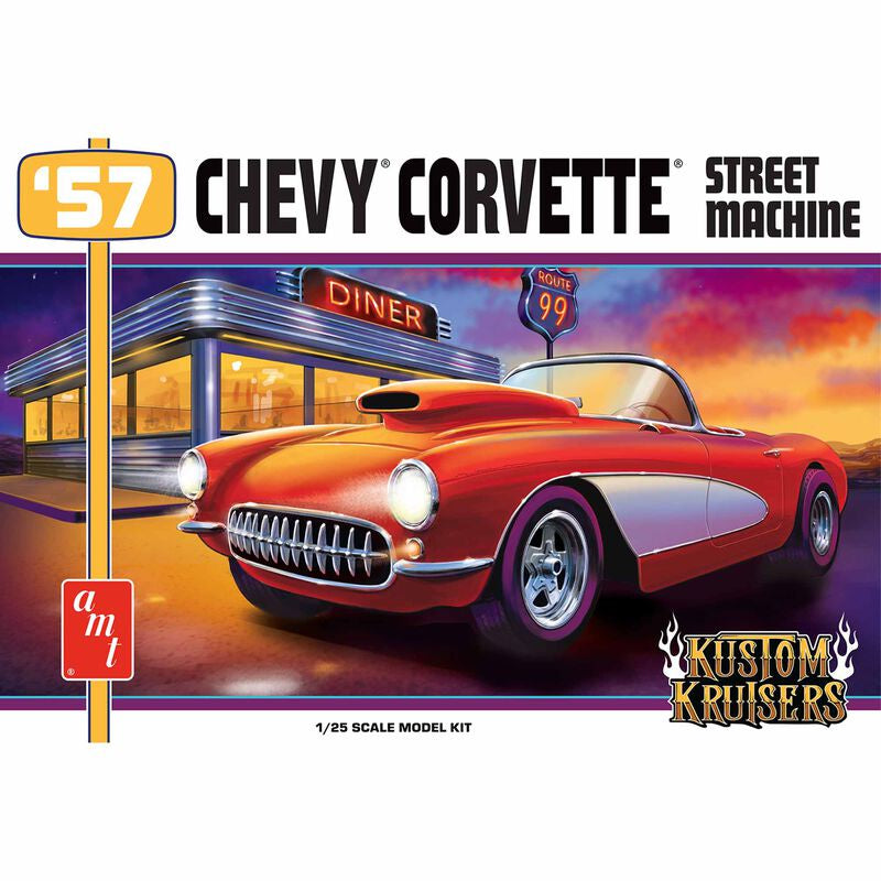 AMT 1957 Chevy Corvette Street Machine  Plastic Model Kit