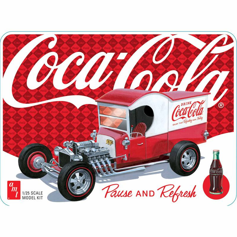 AMT 1523 -- 1925 Ford Model T Panel Plastic Model Kit w/Tin Packaging Coca-Cola