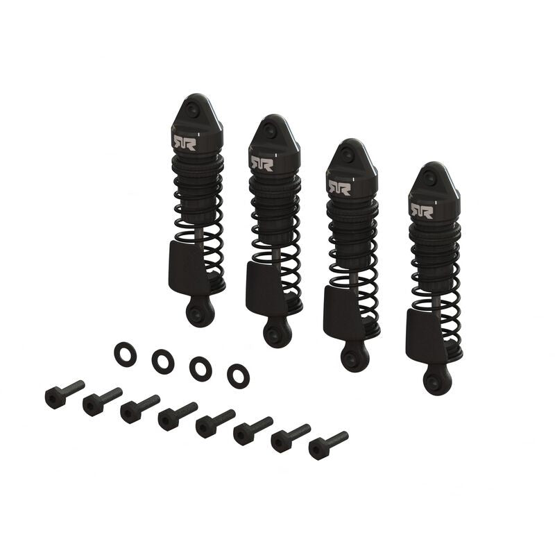 Arrma ARA-1567 Aluminum Shock Set, 58mm Length, 1000 cSt Oil (Black) (4pcs) - GROM