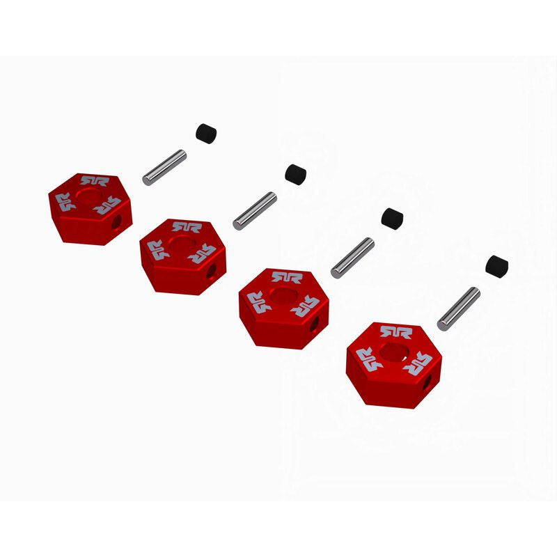 Arrma ARA-2982 12mm Wheel Hex set (Metal) 4pcs- Red