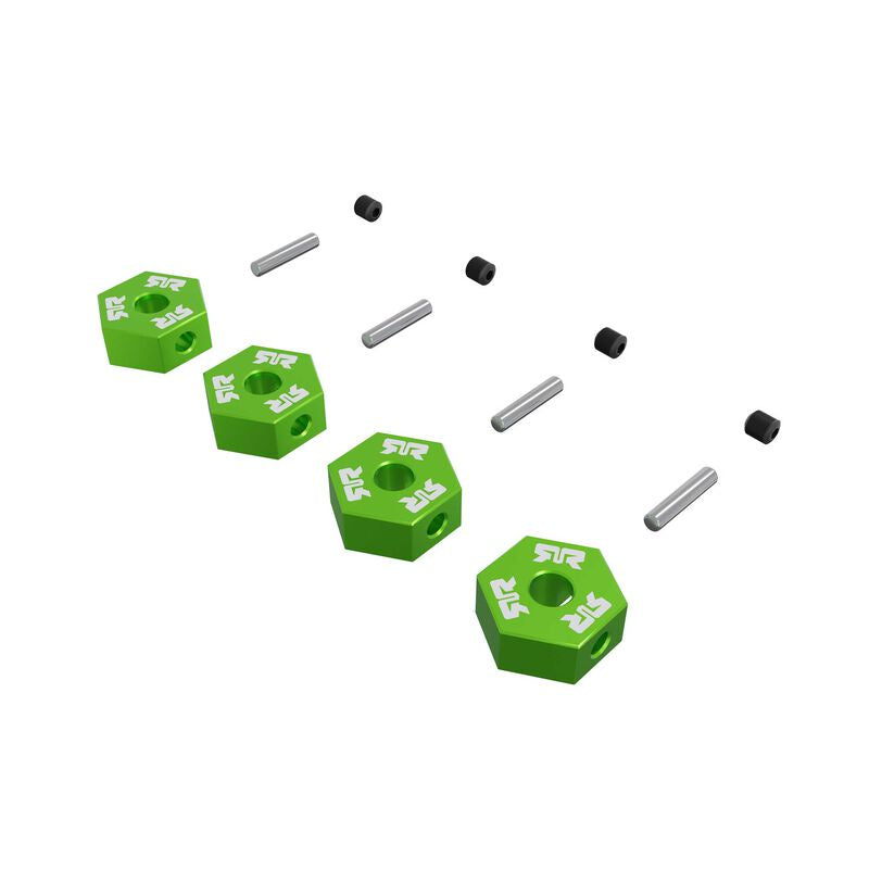 Arrma ARA-3118 12mm Wheel Hex set (Metal) 4pcs- Green