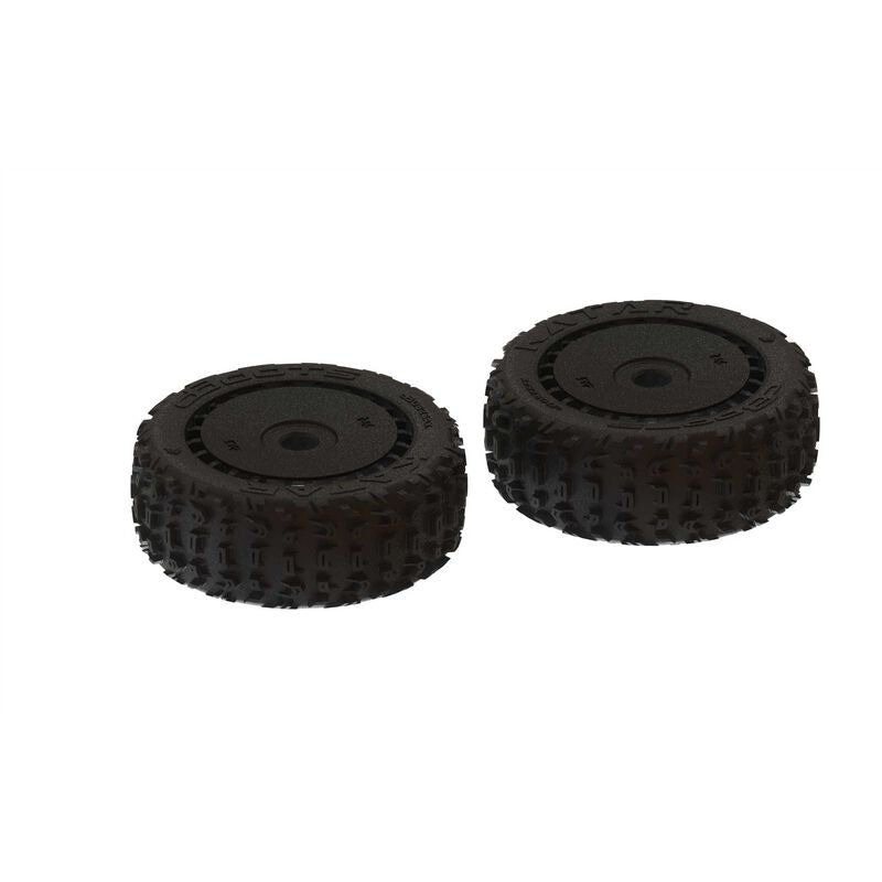 Arrma dBoots 'Katar B 6S' Tire Set Black - Pair - ARA550058
