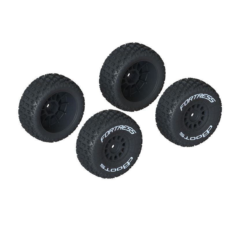 Arrma ARA550117 dBoots 'FORTRESS' Tire Set Glued (Black) (2 Pairs)