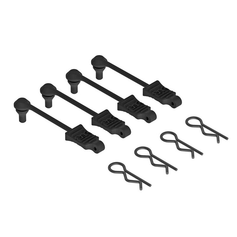 Arrma AR390165 Body Clip Retainer 1/10 Scale Black (4) - ARAC3445