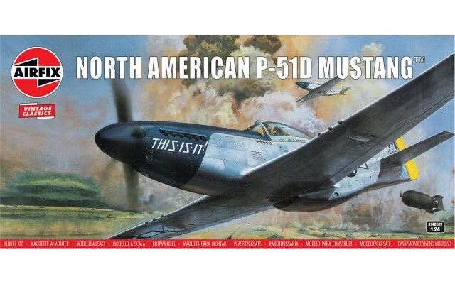 Airfix 1/24 Airfix North American P-51D Mustang Plastic Model Kit #14001