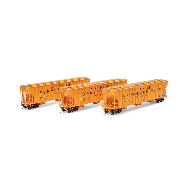 HO ATH FMC 4700 Covered Hopper, BN 'Ex-AFEX' #463566/463572/463574 (3)