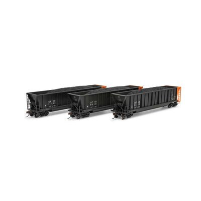 Athearn HO ATH Berwick Bathtub Gondola w/Load, UFIX Primed For Grime #5110/9018/11103 (3)