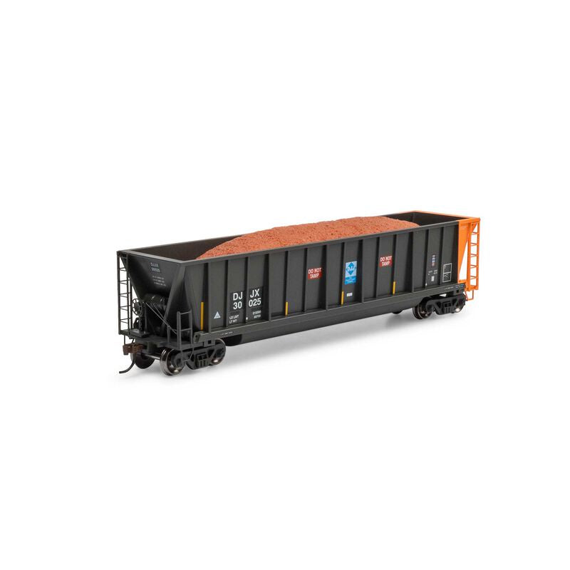 Athearn HO ATH Berwick Bathtub Gondola w/Load, DJJX Primed For Grime #30025