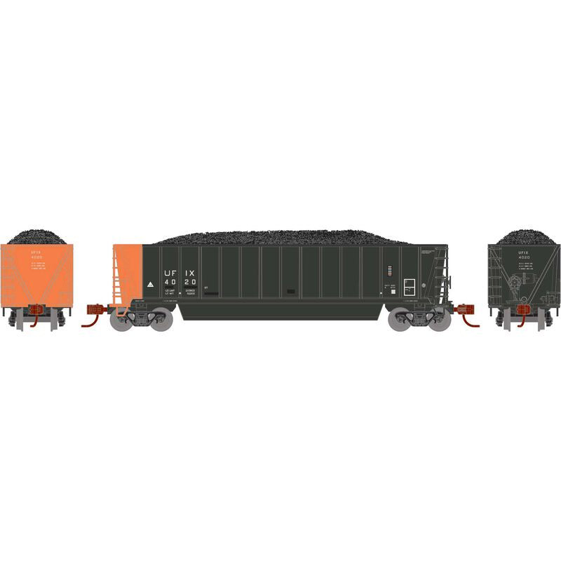 N ATH Berwick Bathtub Gondola w/Load, UFIX Primed For Grime #4020