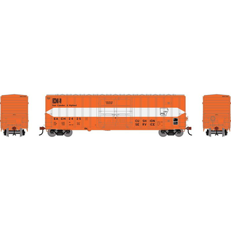 Athearn HO 50' FMC 5327 12' Plug Door Box Car, East Camden & Highland (EACH) #2425