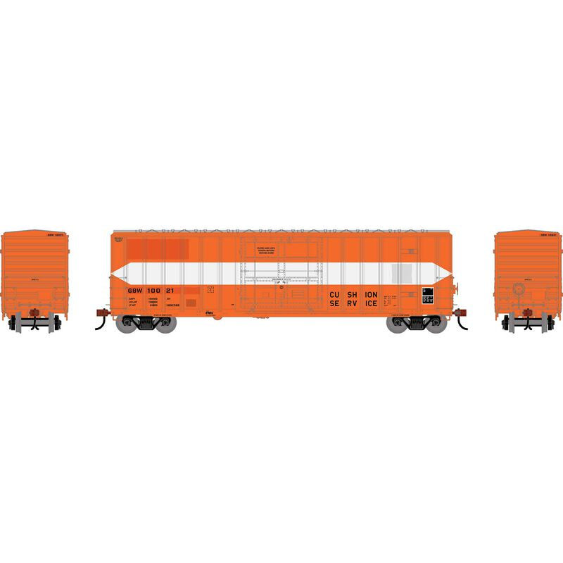 Athearn HO 50' FMC 5327 12' Plug Door Box Car, Green Bay & Western (GB&W) #10021