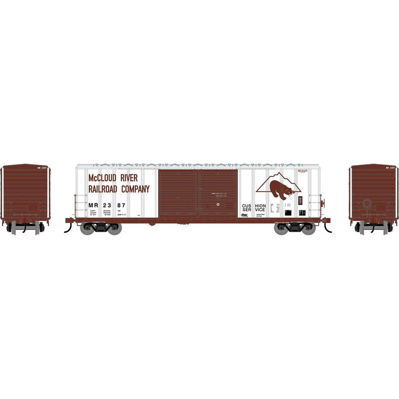 Athearn HO 50' FMC 5077 Centered Double Door Box Car, McCloud River Railroad (MR)#2387