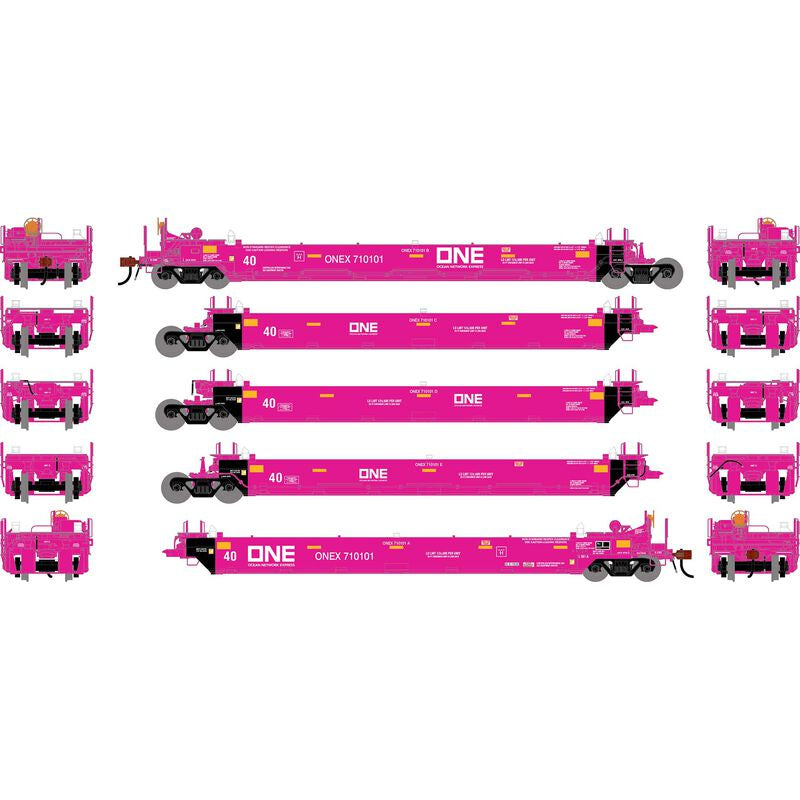 Athearn HO Gunderson Maxi-I Well Cars (5), ONEX #710101