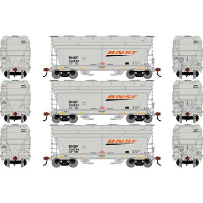 Athearn HO ACF 2970 Covered Hopper, BNSF #405819/405834/406079 (3)