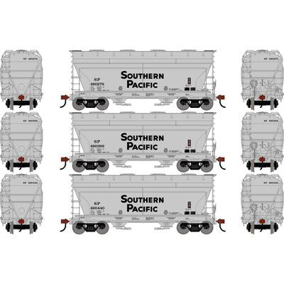 Athearn HO ACF 2970 Covered Hopper, Southern Pacific (SP) (Large Letter) #490278/490389/490440 (3)