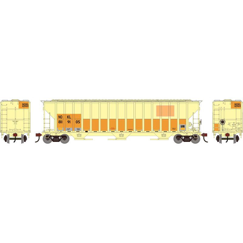 Athearn HO FMC 4700 Covered Hopper, Primed For Grime NOKL 'Ex-CNW' #819105