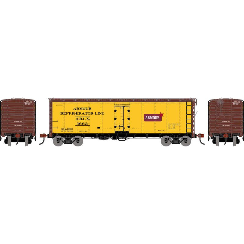 Athearn HO 40' Steel Refrigerator Car, ARLX #1663