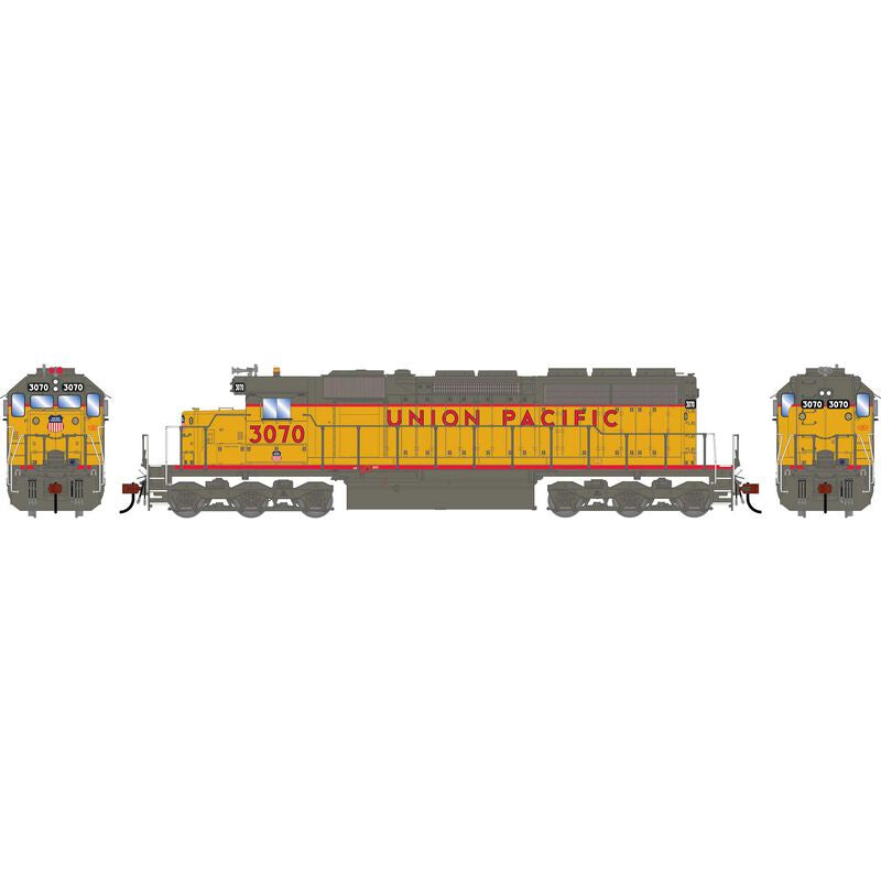 Athearn HO SD40 Locomotive w/DCC & Sound, Union Pacific (UP) #3070
