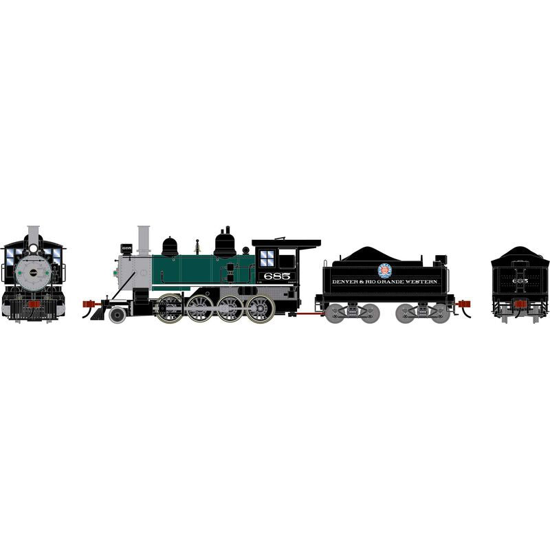 Athearn HO 2-8-0 Steam Locomotive, Denver & Rio Grande Western (D&RGW)  #685