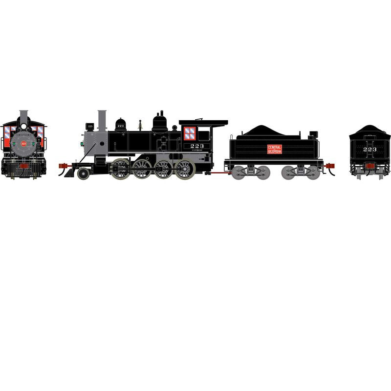 Athearn HO 2-8-0 Steam Locomotive, Central of Georgia (CG) #223