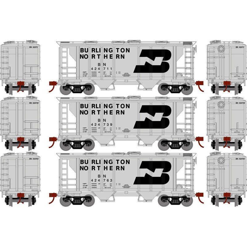 Athearn HO PS-2 2003 2-Bay Hopper, BN (3)